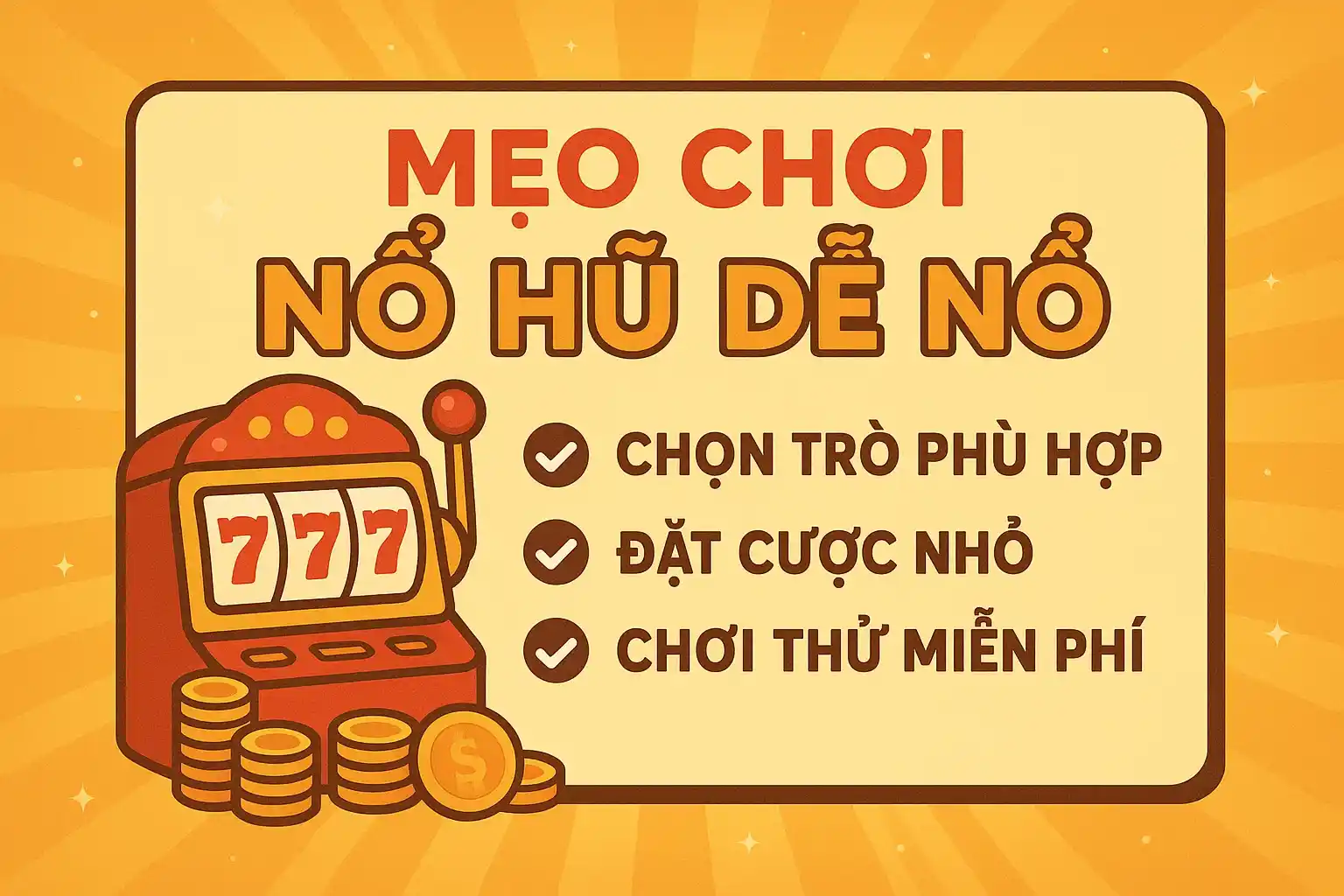 Mẹo Chơi Nổ Hũ Dễ Nổ